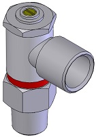 1/4" NPT Right Angle Flow Control ACSP 2023-04